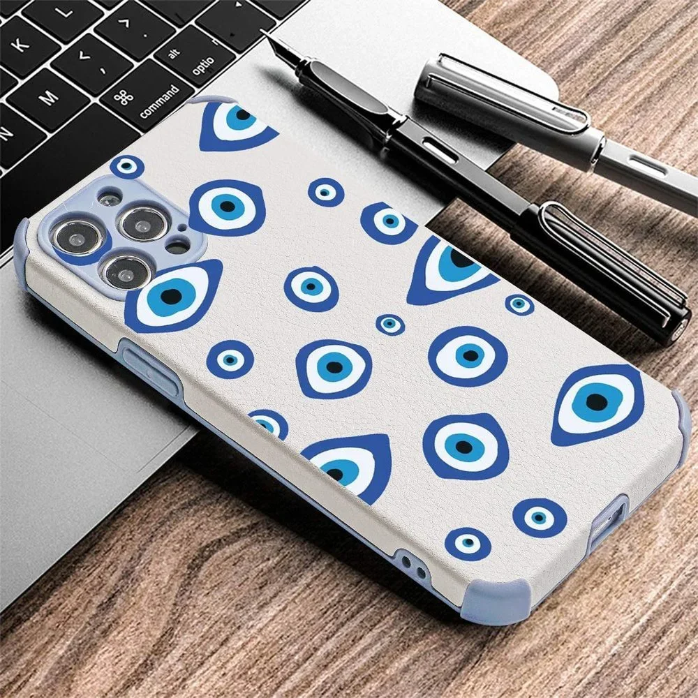 Cute Case for iPhone 13 Pro Max w Screen Protector for iPhone 13 Case Evil Eyes